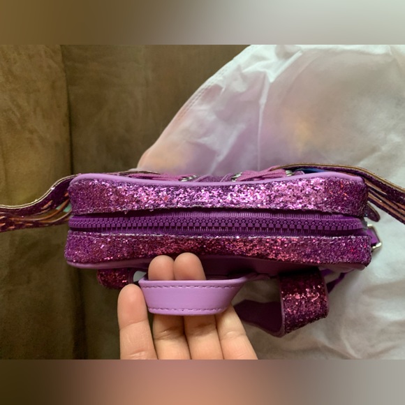 NEW Dolls Kill x Club Exx Violet Metamorphic Glitter
Backpack Shoulder Bag Purse - Picture 10 of 16
